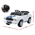 Kids Electric Ride On Car GT350 12V Music Remote White