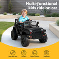 Rigo 12V Electric Ride On Jeep Black Kids Toy Car Remote Control