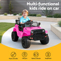 Rigo 12V Kids Electric Ride On Jeep Car Remote Control Pink