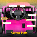 Rigo 12V Kids Electric Ride On Jeep Car Remote Control Pink