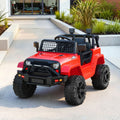 Rigo 12V Electric Ride On Jeep Kids Car Remote Control Red