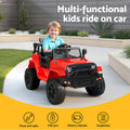 Rigo 12V Electric Ride On Jeep Kids Car Remote Control Red