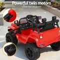 Rigo 12V Electric Ride On Jeep Kids Car Remote Control Red