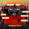 Rigo 12V Electric Ride On Jeep Kids Car Remote Control Red