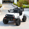 Rigo 12V Kids Electric Ride On Jeep Car Remote Control White