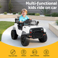 Rigo 12V Kids Electric Ride On Jeep Car Remote Control White