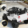 Rigo 12V Kids Electric Ride On Jeep Car Remote Control White