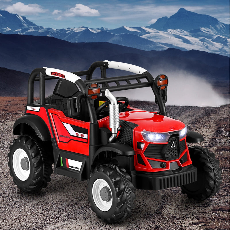 Rigo 12V Electric Ride On Jeep Red Kids Off Road Remote Car
