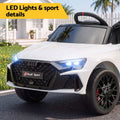 Ride On Car Licensed Audi RS3 Car for Kids 12V Remote Control White