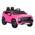 Kids Electric Ride On Car 12V Chevrolet Tahoe Pink Remote Horn