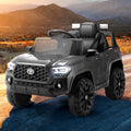 Kids 12V Electric Ride On Toyota Tacoma Off Road Jeep Car Grey