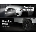 Kids Electric Ride On Toyota Tacoma 12V White Remote Control Car