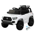 Kids Electric Ride On Toyota Tacoma 12V White Remote Control Car