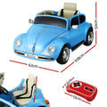 Licensed VW Beetle Kids Ride On Car 6V Electric Toy Blue Remote