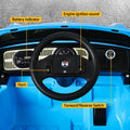 Licensed VW Beetle Kids Ride On Car 6V Electric Toy Blue Remote