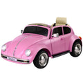 Licensed Volkswagen Beetle 6V Kids Ride On Car Electric Pink Horn Remote