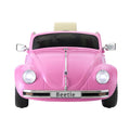 Licensed Volkswagen Beetle 6V Kids Ride On Car Electric Pink Horn Remote