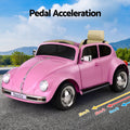 Licensed Volkswagen Beetle 6V Kids Ride On Car Electric Pink Horn Remote