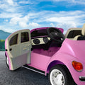 Licensed Volkswagen Beetle 6V Kids Ride On Car Electric Pink Horn Remote