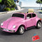 Licensed Volkswagen Beetle 6V Kids Ride On Car Electric Pink Horn Remote