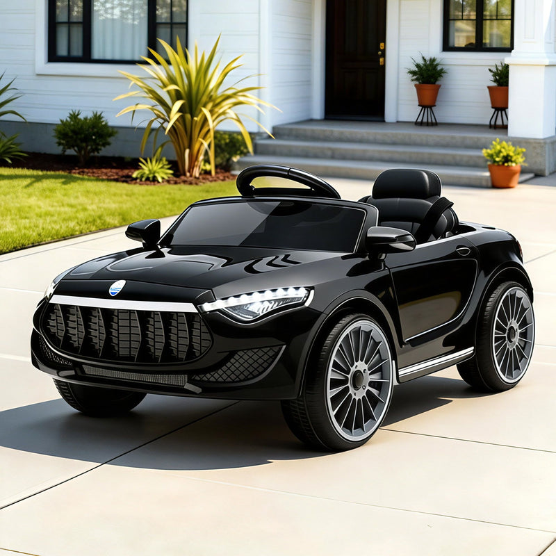 Rigo 12V Kids Electric Ride On Car Black Remote Control Horn Music