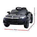 Rigo 12V Kids Electric Ride On Car Black Remote Control Horn Music