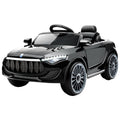 Rigo 12V Kids Electric Ride On Car Black Remote Control Horn Music