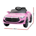 Rigo 12V Electric Ride On Car Pink Kids Remote Control Music Headlight