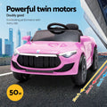 Rigo 12V Electric Ride On Car Pink Kids Remote Control Music Headlight