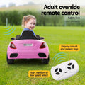 Rigo 12V Electric Ride On Car Pink Kids Remote Control Music Headlight