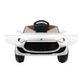 Rigo 12V Kids Electric Ride On Car White Music Headlight Remote