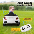 Rigo 12V Kids Electric Ride On Car White Music Headlight Remote