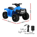 Rigo Kids Electric ATV Quad Bike 4 Wheeler 6V Battery Blue Toy