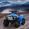 Rigo Kids Electric ATV Quad Bike 4 Wheeler 6V Battery Blue Toy