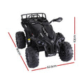 Rigo 12V Kids Ride On ATV Quad Motorbike Black Storage Rack