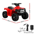 Rigo Kids Electric Ride On ATV Quad 4 Wheeler Battery Red