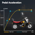 Rigo 6V Kids Electric Ride On Motorcycle Black w/ Horn Music
