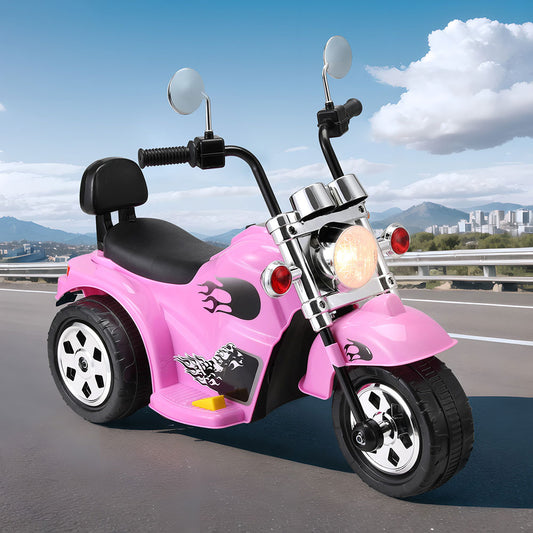 Rigo 6V Electric Kids Ride On Motorbike Pink with Horn Music