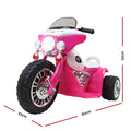 Rigo 6V Kids Electric Ride On Police Car Pink