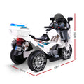 Rigo Kids Electric Ride On Police Car 6V Battery White
