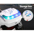 Rigo Kids Electric Ride On Police Car 6V Battery White