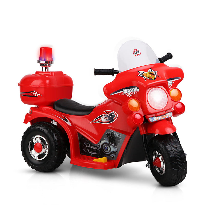 Rigo Kids 6V Electric Ride On Police Motorcycle Red Battery