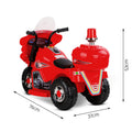 Rigo Kids 6V Electric Ride On Police Motorcycle Red Battery
