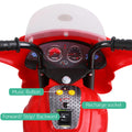 Rigo Kids 6V Electric Ride On Police Motorcycle Red Battery