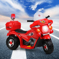 Rigo Kids 6V Electric Ride On Police Motorcycle Red Battery