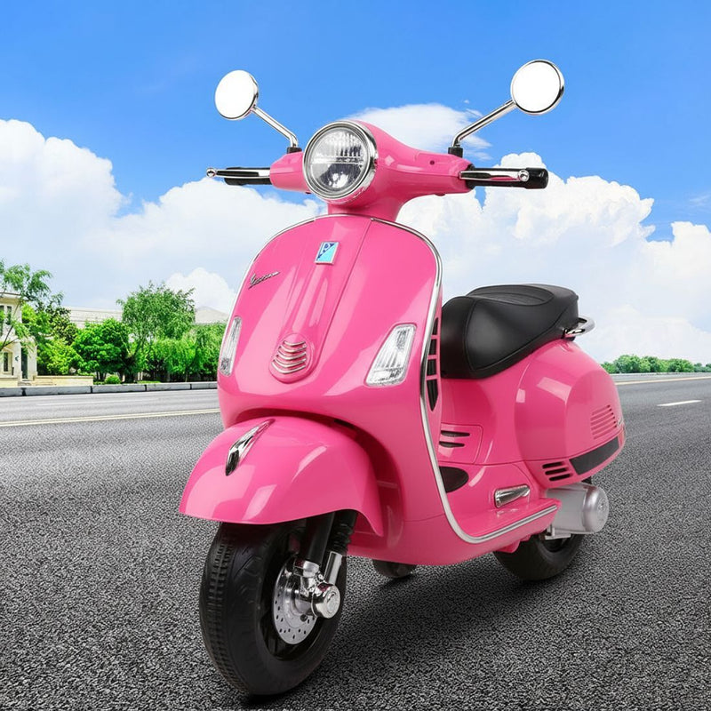 Kids Electric Motorcycle Vespa GTS Pink Licensed Ride On Car