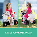 Rigo 6V Electric Ride On Police Motorcycle Kids Toy White