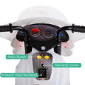 Rigo 6V Electric Ride On Police Motorcycle Kids Toy White