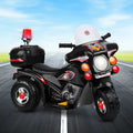Rigo Kids Electric Ride On Police Motorcycle 6V Battery Black