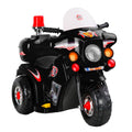 Rigo Kids Electric Ride On Police Motorcycle 6V Battery Black